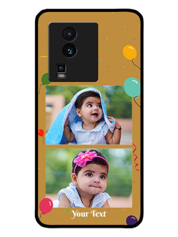 Custom iQOO Neo 7 5G Personalized Glass Phone Case - Image Holder with Birthday Celebrations Design