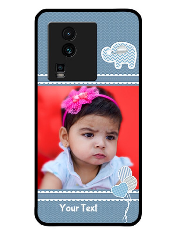 Custom iQOO Neo 7 5G Photo Printing on Glass Case - with Kids Pattern Design
