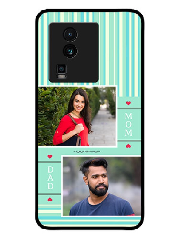 Custom iQOO Neo 7 5G Custom Glass Phone Case - Mom & Dad Pic Design