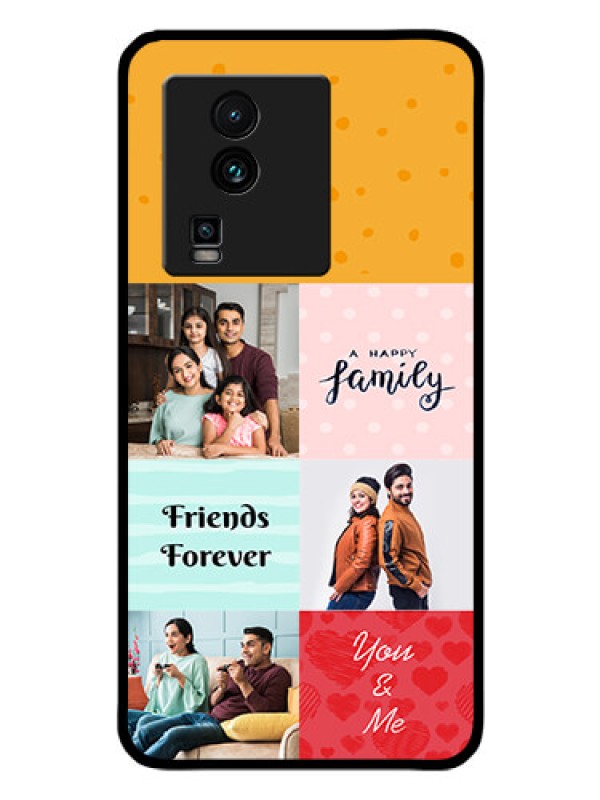 Custom iQOO Neo 7 5G Personalized Glass Phone Case - Images with Quotes Design