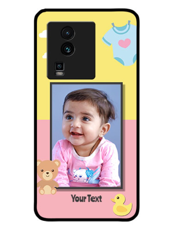 Custom iQOO Neo 7 5G Photo Printing on Glass Case - Kids 2 Color Design