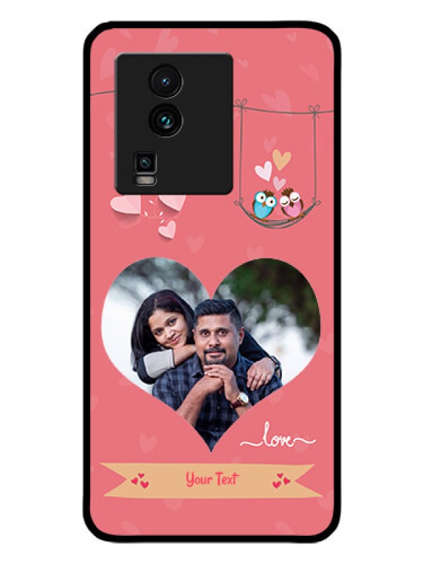 Custom iQOO Neo 7 5G Personalized Glass Phone Case - Peach Color Love Design