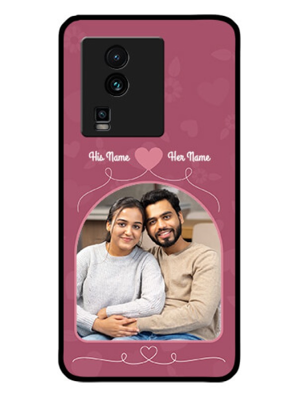Custom iQOO Neo 7 5G Photo Printing on Glass Case - Love Floral Design