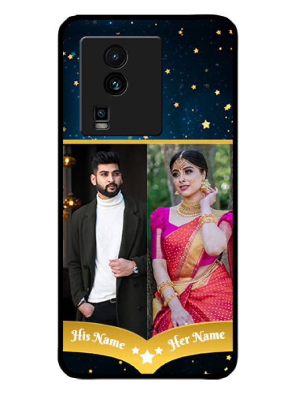 Custom iQOO Neo 7 5G Custom Glass Phone Case - Galaxy Stars Backdrop Design