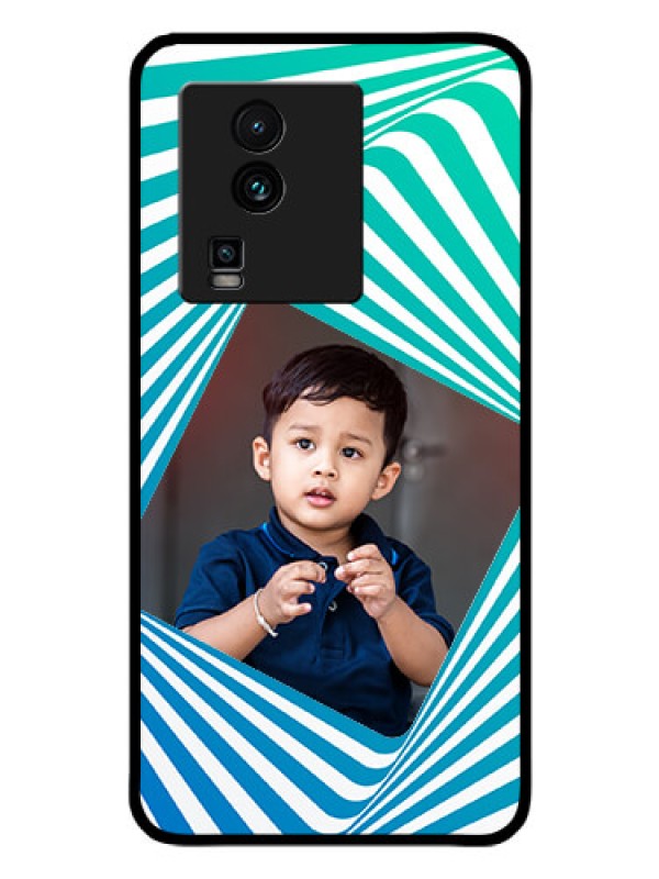 Custom iQOO Neo 7 5G Personalized Glass Phone Case - Abstract Spiral Design