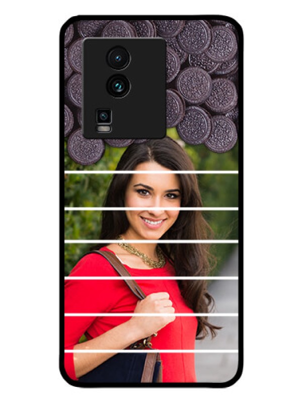 Custom iQOO Neo 7 5G Custom Glass Phone Case - with Oreo Biscuit Design
