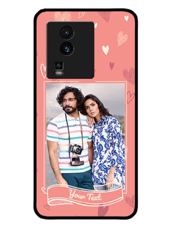 Custom iQOO Neo 7 5G Custom Glass Phone Case - Love doodle art Design