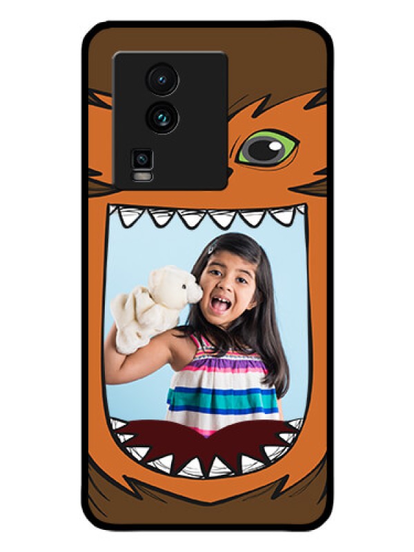 Custom iQOO Neo 7 5G Photo Printing on Glass Case - Owl Monster Back Case Design