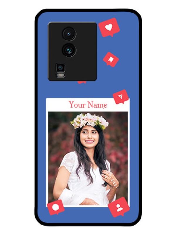 Custom iQOO Neo 7 5G Custom Glass Phone Case - Like Share And Comment Design