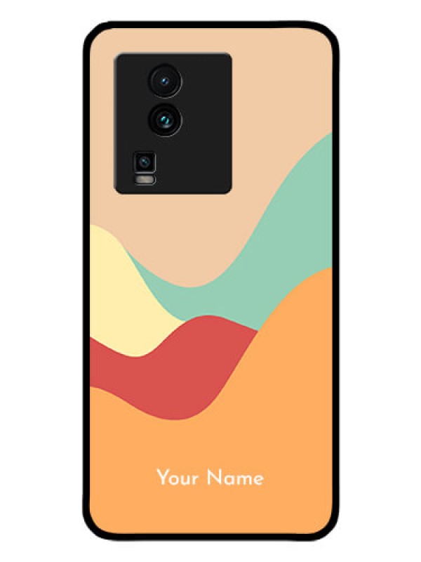 Custom iQOO Neo 7 5G Personalized Glass Phone Case - Ocean Waves Multi-colour Design