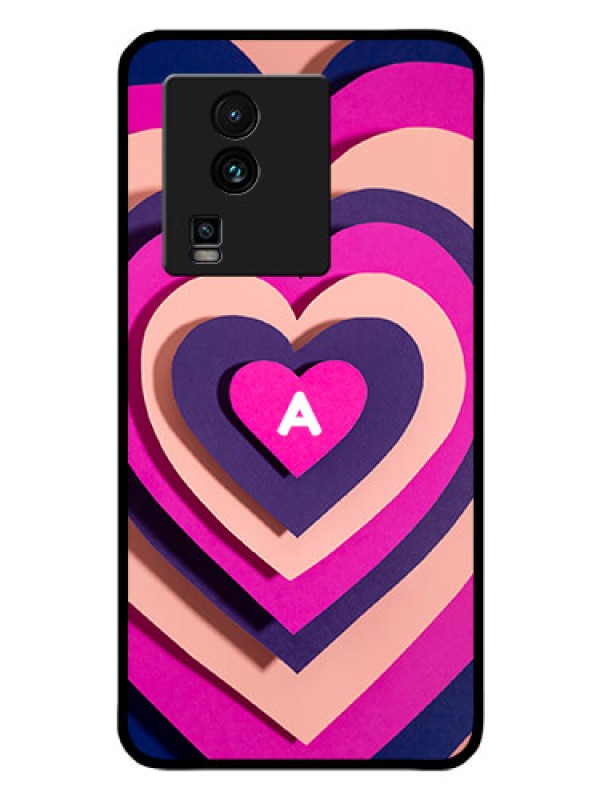 Custom iQOO Neo 7 5G Custom Glass Mobile Case - Cute Heart Pattern Design