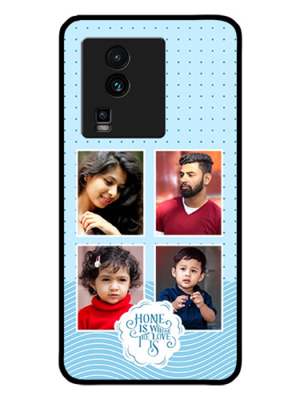 Custom iQOO Neo 7 5G Custom Glass Phone Case - Cute love quote with 4 pic upload Design