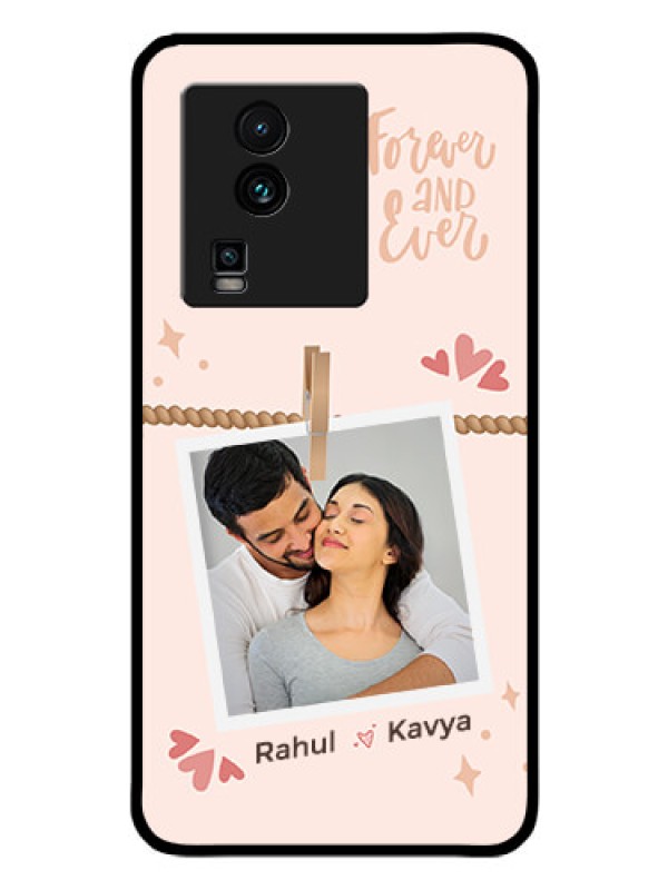 Custom iQOO Neo 7 5G Custom Glass Phone Case - Forever and ever love Design