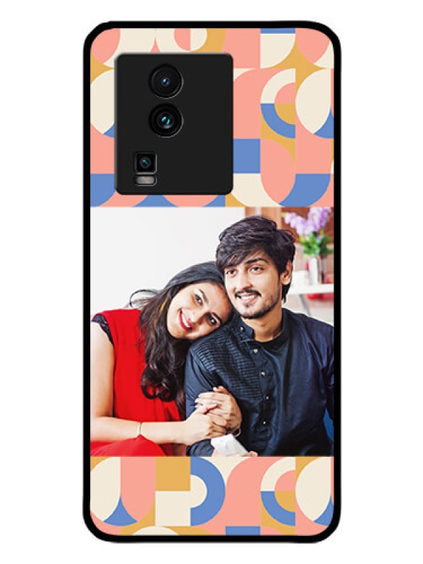 Custom iQOO Neo 7 5G Photo Printing on Glass Case - Semi-circle Maze Pattern Design