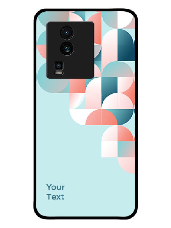 Custom iQOO Neo 7 5G Custom Glass Phone Case - Stylish Semi-circle Pattern Design