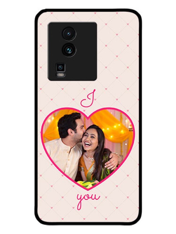 Custom iQOO Neo 7 Pro 5G Custom Glass Mobile Case - Heart Shape Design