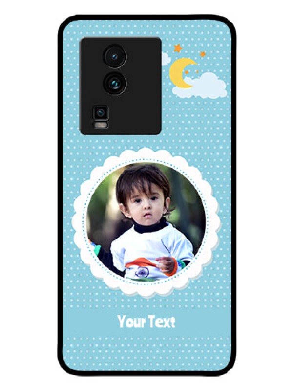 Custom iQOO Neo 7 Pro 5G Personalised Glass Phone Case - Violet Pattern Design
