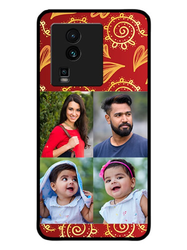 Custom iQOO Neo 7 Pro 5G Photo Printing on Glass Case - 4 Image Traditional Design
