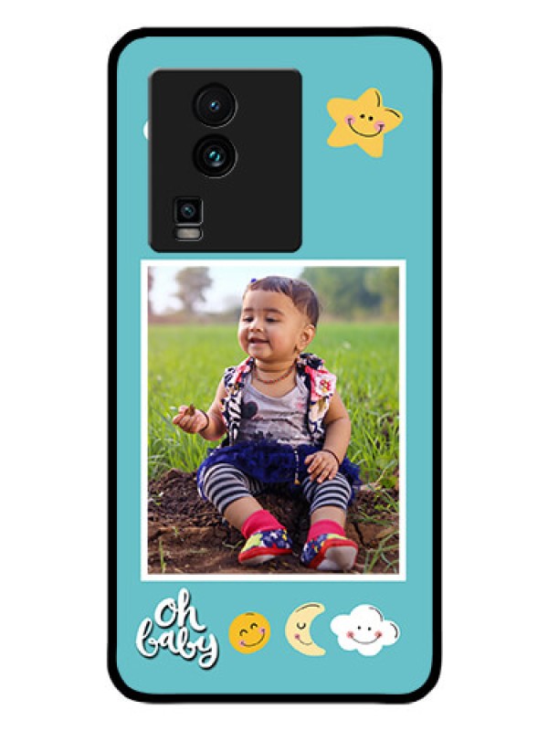 Custom iQOO Neo 7 Pro 5G Personalized Glass Phone Case - Smiley Kids Stars Design