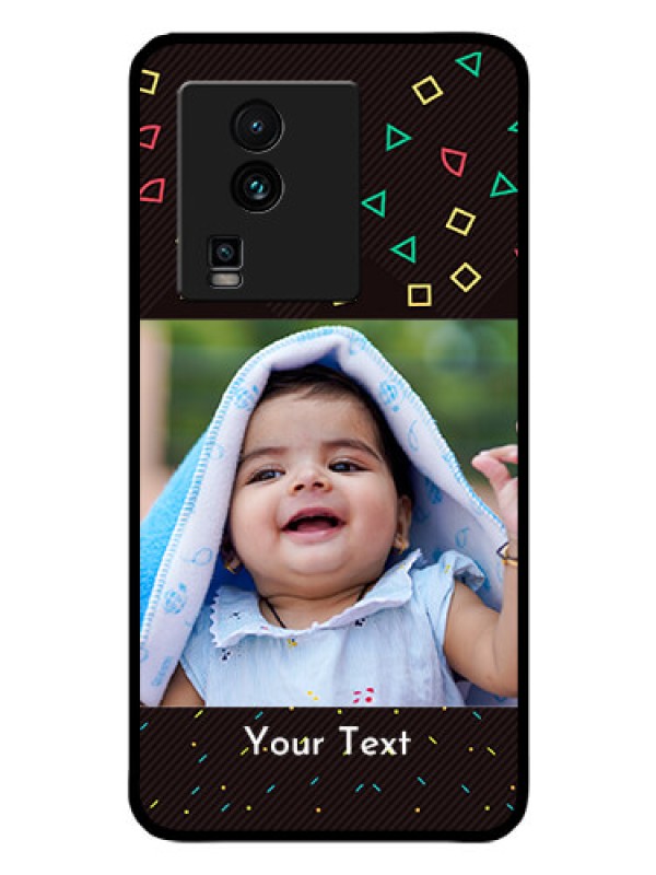 Custom iQOO Neo 7 Pro 5G Custom Glass Phone Case - with confetti birthday design