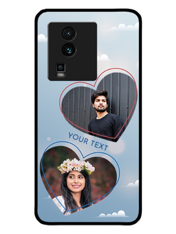 Custom iQOO Neo 7 Pro 5G Custom Glass Mobile Case - Blue Color Couple Design