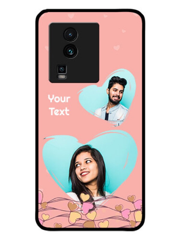 Custom iQOO Neo 7 Pro 5G Custom Glass Mobile Case - Love Doodle Design