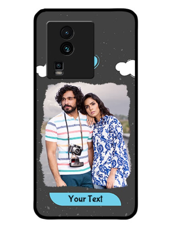 Custom iQOO Neo 7 Pro 5G Custom Glass Phone Case - Splashes with love doodles Design
