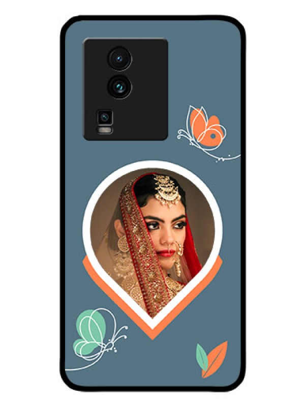 Custom iQOO Neo 7 Pro 5G Custom Glass Mobile Case - Droplet Butterflies Design