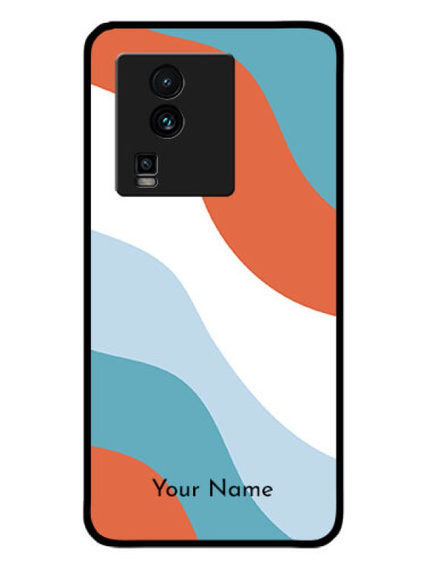 Custom iQOO Neo 7 Pro 5G Custom Glass Mobile Case - coloured Waves Design