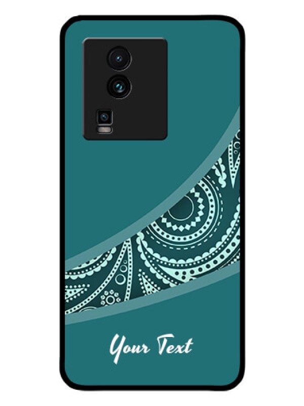 Custom iQOO Neo 7 Pro 5G Photo Printing on Glass Case - semi visible floral Design