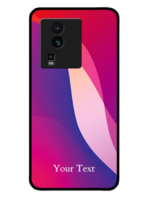 Custom iQOO Neo 7 Pro 5G Personalized Glass Phone Case - Digital abstract Overlap Design