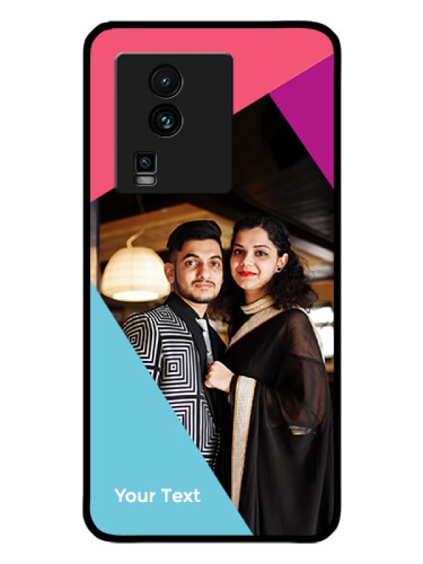 Custom iQOO Neo 7 Pro 5G Custom Glass Mobile Case - Stacked Triple colour Design
