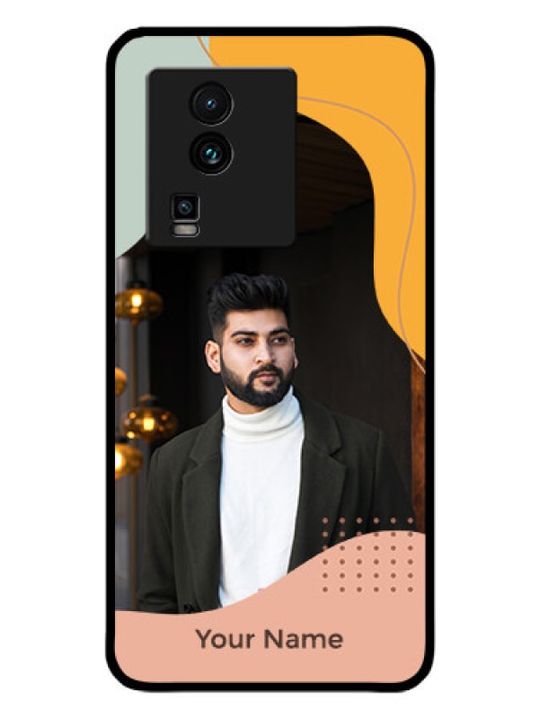 Custom iQOO Neo 7 Pro 5G Personalized Glass Phone Case - Tri-coloured overlay design