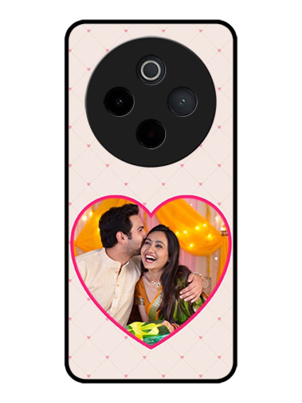 Custom iQOO Z10 5G Custom Glass Phone Case - Heart Shape Design