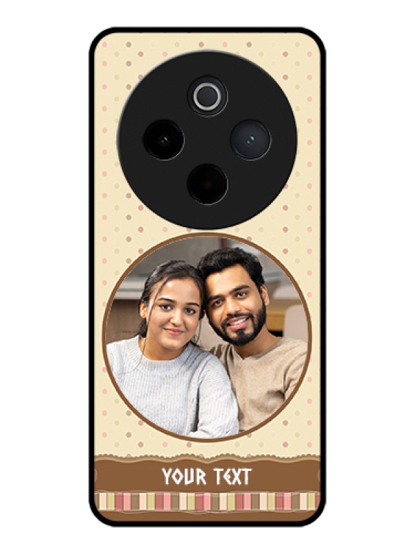 Custom iQOO Z10 5G Custom Glass Phone Case - Brown Dotted Mobile Case Design