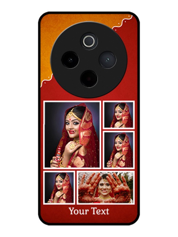 Custom iQOO Z10 5G Custom Glass Phone Case - Wedding Pic Upload Design