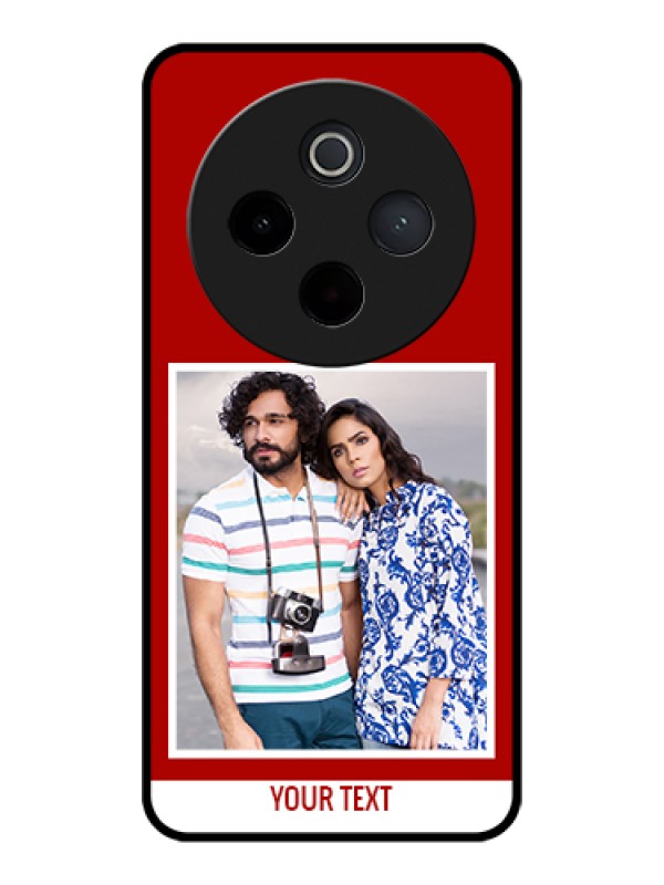 Custom iQOO Z10 5G Custom Glass Phone Case - Red Color Design