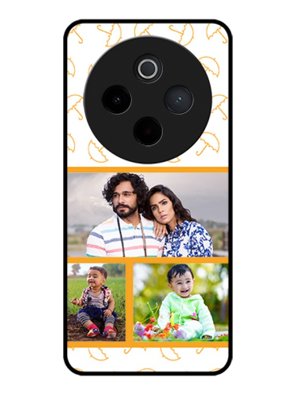 Custom iQOO Z10 5G Custom Glass Phone Case - Yellow Pattern Design