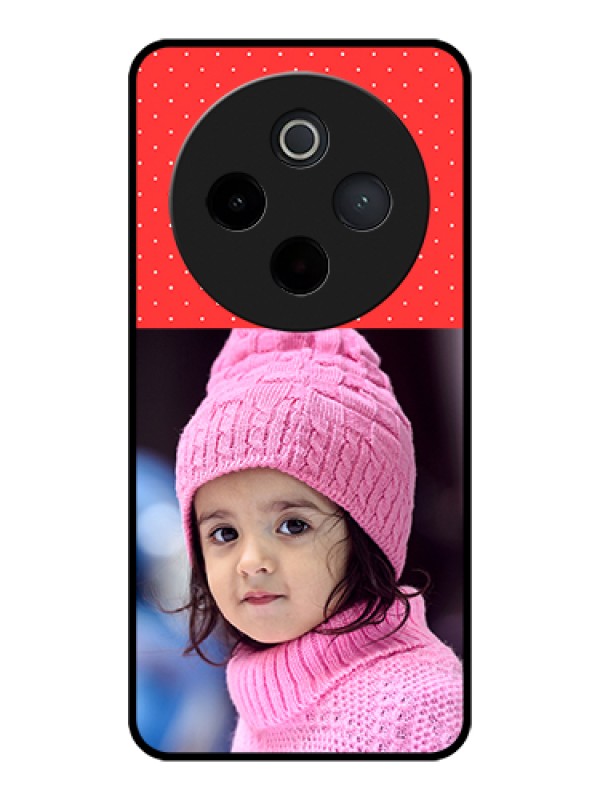 Custom iQOO Z10 5G Custom Glass Phone Case - Red Pattern Design