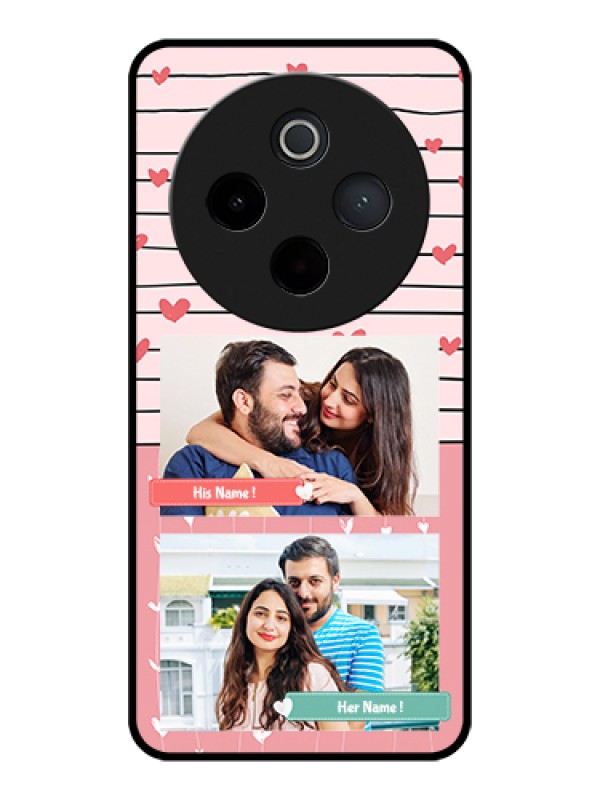 Custom iQOO Z10 5G Custom Glass Phone Case - Photo With Heart Design