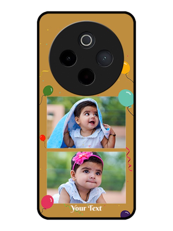 Custom iQOO Z10 5G Custom Glass Phone Case - Image Holder With Birthday Celebrations Design