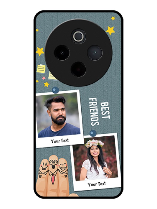 Custom iQOO Z10 5G Custom Glass Phone Case - Sticky Frames And Friendship Design