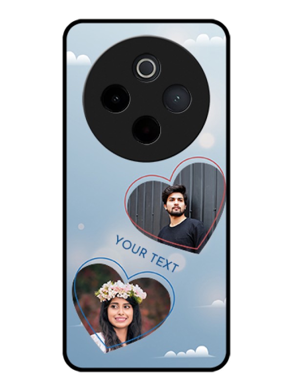 Custom iQOO Z10 5G Custom Glass Phone Case - Blue Color Couple Design