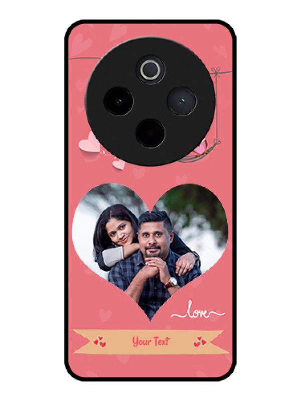 Custom iQOO Z10 5G Custom Glass Phone Case - Peach Color Love Design