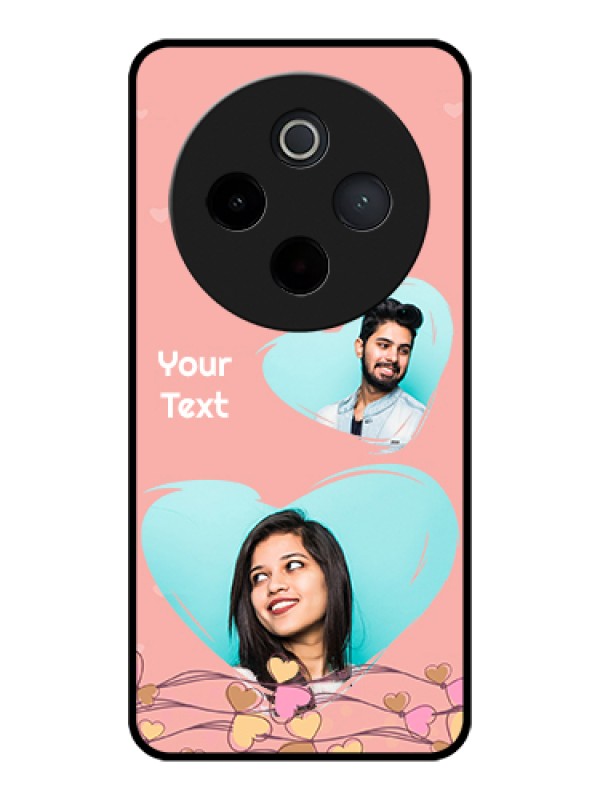 Custom iQOO Z10 5G Custom Glass Phone Case - Love Doodle Design