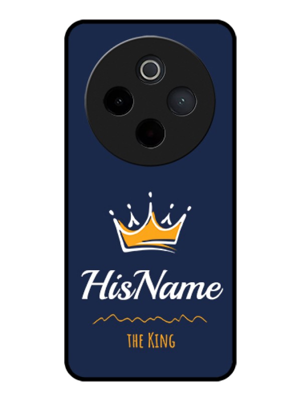 Custom iQOO Z10 5G Custom Glass Phone Case - King With Name Design