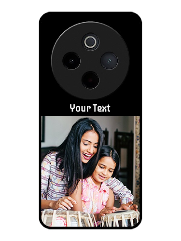 Custom iQOO Z10 5G Custom Glass Phone Case - Photo With Name Design