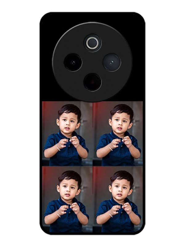 Custom iQOO Z10 5G Custom Glass Phone Case - 4 Image Holder Design