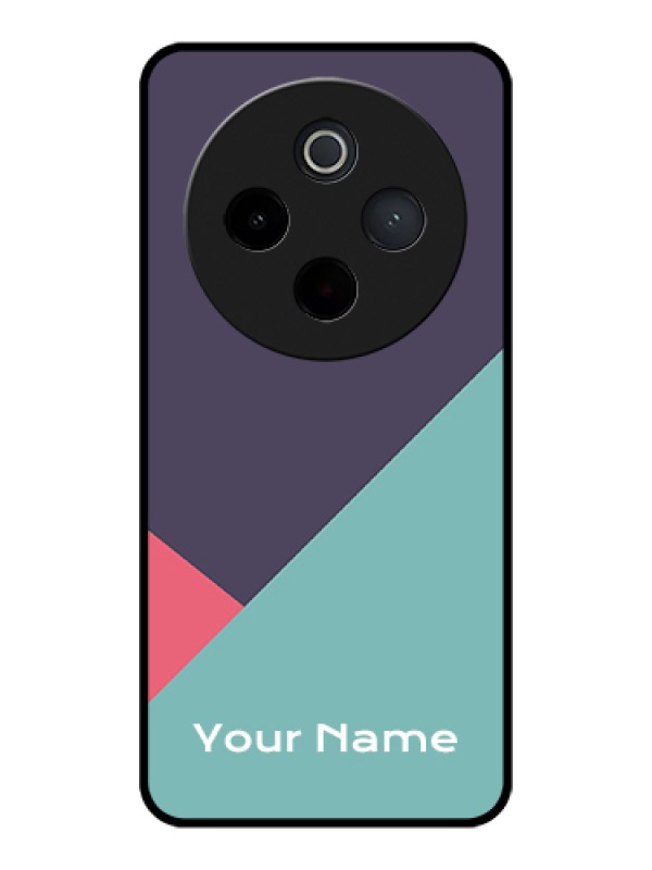 Custom iQOO Z10 5G Custom Glass Phone Case - Tri Color Abstract Design