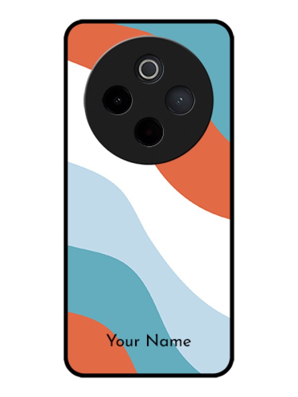 Custom iQOO Z10 5G Custom Glass Phone Case - Coloured Waves Design